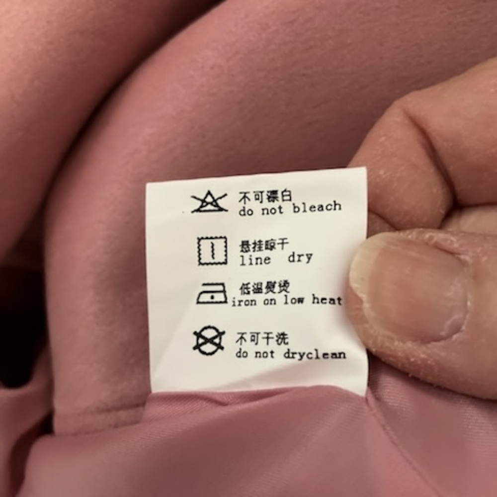 Faux Suede Pink Spring Fall Coat Trench - Picture 6 of 6